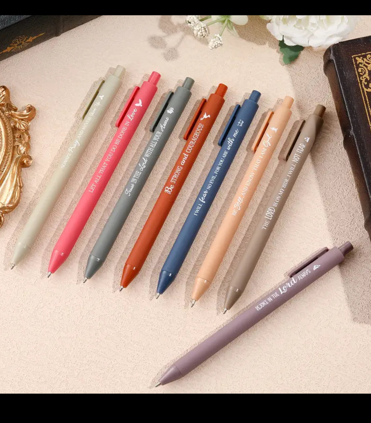 Stylos à billes avec message d'encouragement